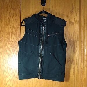 INC brand vest with hood, size medium